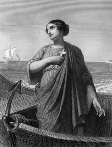 Saint Paule.Roman Patrician (347 a 404) - em "The Holy Women". 1852. de Unknown artist