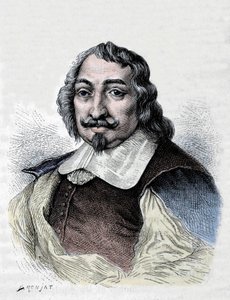 Samuel de Champlain, explorador e colonizador francês (1567-1635). Colonizador do Canadá. Gravura de 1830, após um retrato sério de Moncornet. de Unknown artist
