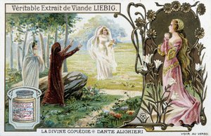 Cena da Divina Comédia de Dante - Chromo. Liébig, final do século XIX de Unknown artist