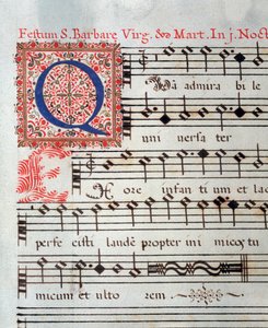 Página de música de uma obra sagrada de Giovanni Giacomo Gastoldi de Unknown artist