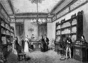Loja da Compagnie Moka Zanzibar, cafeteria em Paris. de Unknown artist