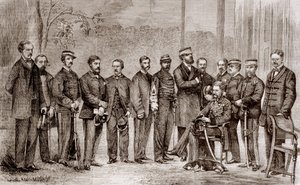 Sir James Hope Grant (1808-1875), soldado britânico e seu cajado durante a Segunda Guerra do Ópio, que durou de 1856 a 1860. de Unknown artist