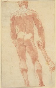Hércules em pé na vista traseira de Unknown