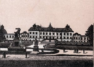 Estocolmo, Suécia: vista do castelo de Drottningholm (Castelo Drottningholms). in "O mundo ilustra 168 vistas" Sem data (final do século XIX) de Unknown artist
