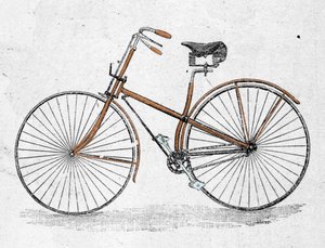 Modelo de bicicleta de corpo reto. de Unknown artist