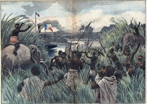Tomando posse do Lago Chade (África) de Unknown artist