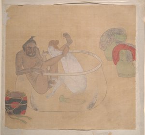 Oficial tártaro com senhora loira de Unknown Artist