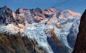 Telepherique Planpraz-le-Brevent Chamonix, Haute-Savoie, Rhone-Alpes, França de Unknown Artist
