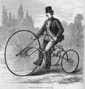 O velocipede americano de Isaac Samuel. 1869 de Unknown artist