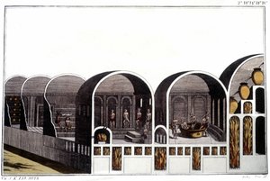 As Termas de Caracalla em Roma. Gravura do início do século XIX. de Unknown artist