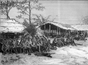 A Missão Brazza na África Ocidental (Pietro Paolo Savorgnan di Brazza ou Pierre Paul Francois Camille Savorgnan de Brazza de Unknown artist