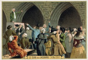 O Clube de Jacobins (14-05-1790). A cromolitografia do século XIX. de Unknown artist