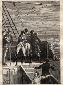 A Expedição às Terras do Sul (1800-1803) por Nicolas Baudin (1754-1803): marinheiros da New Holland (Austrália) relatam um véu no horizonte - ilustração retirada de "Os Grandes Marinheiros do Século 18". de Unknown artist