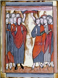 A Ascensão Miniatura tirada de "Liber Psalmorum um um calendário" ou "Psaltier à l
