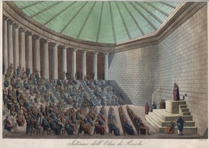 A Odeon of Athens ou Odeon of Pericles em Atenas - gravura de "Uses and Customs of All the Peoples of the Universe". Ou História do governo, leis, milícias, religião de todas as nações desde os tempos mais remotos até aos dias de hoje" 1 de Unknown artist
