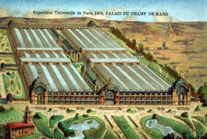 O Palais du Champ de Mars na Exposição Universal de Paris, em 1878 de Unknown artist