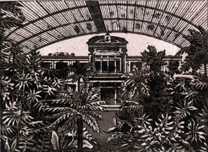 O Jardim das Palmeiras em Frankfurt, Alemanha (Frankfurt, Alemanha) em "The World Illustrates 168 Views" Sem data (final do século XIX) de Unknown artist
