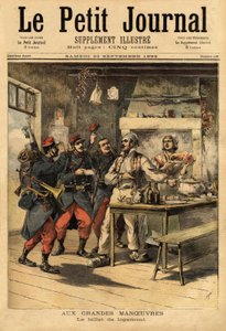 O bilhete de alojamento, fornecido pelo exército aos seus soldados no campo, para solicitar alojamento aos civis. Gravação no "Le petit journal" 23/09/1893. A colecção da Selva. de Unknown artist