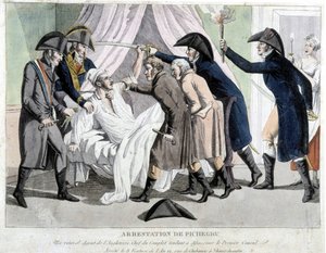 A prisão de Pichegru - gravura de Unknown artist