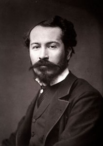 O artista Edmond-Louis Dupain retratado por ocasião do Salão de Paris em 1883 de Unknown