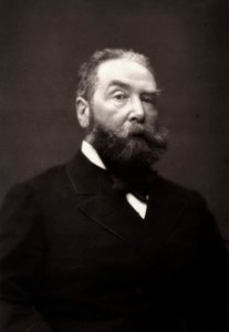 O artista Henri-Julien Dumont fotografado por ocasião do Salão de Paris de 1881 de Unknown