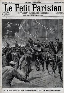 O assassinato do Presidente da República Sadi Carnot (1837-1894) pelo anarquista italiano Sante Caserio em 24 de junho de Unknown artist