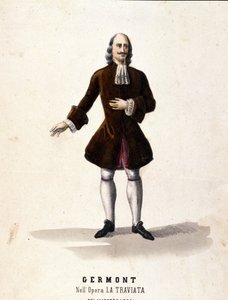O personagem de Alfredo Germont em "La Traviata" de Giuseppe Verdi. de Unknown artist
