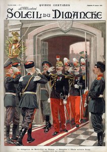 A delegação de São Cyr (St. Cyr) na Rússia: recepção na escola militar russa. Gravação em "Le sun-du-dimanche", 29 de janeiro de Unknown artist