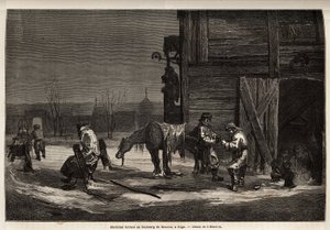 O ferrante marechal, no subúrbio de Moscovo. Desenho de Henriet, para ilustrar a sua viagem às províncias bálticas russas em 1851-54. Gravura em "Le tour du monde", editado por Edouard Charton de Unknown artist