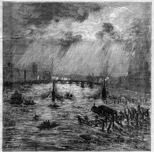 A grande inundação de Toulouse em 23 de junho de Unknown artist