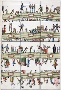 O domino-mapa ilustrado - Arts Déco, n.d. de Unknown artist