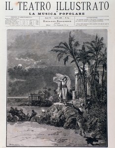 A última cena de Os Pescadores de Pérola, acto I, ópera de Georges Bizet de Unknown artist