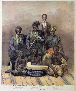 A missão do Rei Behanzin de Dahomey (actual Benin) em Paris - no "Le Petite Journal" de 2 de Dezembro de Unknown artist