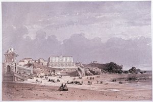 Os novos banhos do cote des fools e do casino em biarritz, sd. Século XIX de Unknown artist