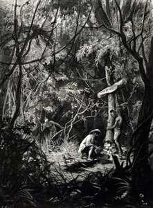 O túmulo do explorador Henri Mouhot na Indochina. de Unknown artist