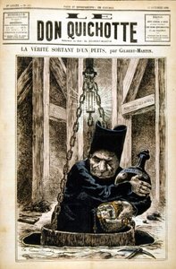A verdade saindo de um poço - em Le Don Quixote du 27/10/1882 de Unknown artist