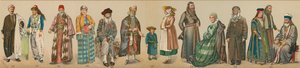 Trajes tradicionais do povo judeu, de "The Jewish Encyclopedia" (A Enciclopédia Judaica) de Unknown artist