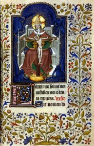 Trinity. Miniatura, início do século XV. Biblico. Trivulziana, Milão. de Unknown artist