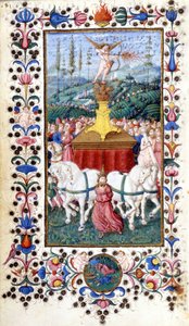 Triunfus Amoris (triunfo do amor) por Francesco Petrarca (Petrarca). Manuscrito do século XV. Trivulziana, Milão. de Unknown artist