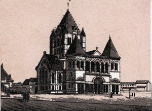 Igreja Trynity em Nova York, EUA em "The world illustrates 168 views" Sem data (final do século 19) de Unknown artist