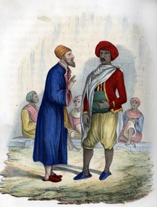 Dois homens nas ruas de Argel em 1830. in" L