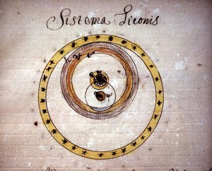 Sistema Tycho Brah. Manuscrito do século XVII. de Unknown artist