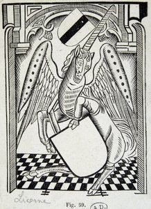 Unicórnio - gravura do século XV de Unknown artist