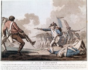 A revolta da Vendée: o jovem Darruder. Este é um exemplo de heroísmo patriótico desde que Darruder era um garoto de 14 anos que pegou a arma de seu pai morto para matar seu assassino e continuar a luta. 1793. de Unknown artist
