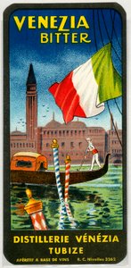 Anúncio de álcool amargo veneziano (Cromolitografia do final do século XIX) de Unknown artist