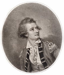 Vicente Lunardi, um aeronáutico italiano, que fez a primeira subida de balão na Inglaterra em 14 de setembro de 1784. Gravura do final do século XVIII. de Unknown artist