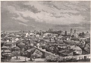 Vista de Bucareste durante o século XIX de Unknown