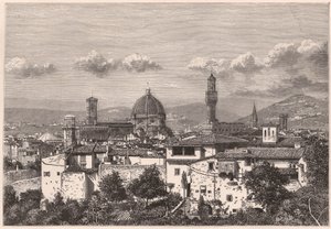 Vista de Florença no século XIX de Unknown