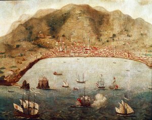 Vista do Funchal, Ilha Madere (pintura de Unknown artist