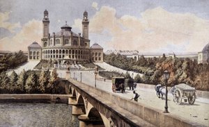 Vista do Palais du Trocadero (Paris) em 1898. de Unknown artist